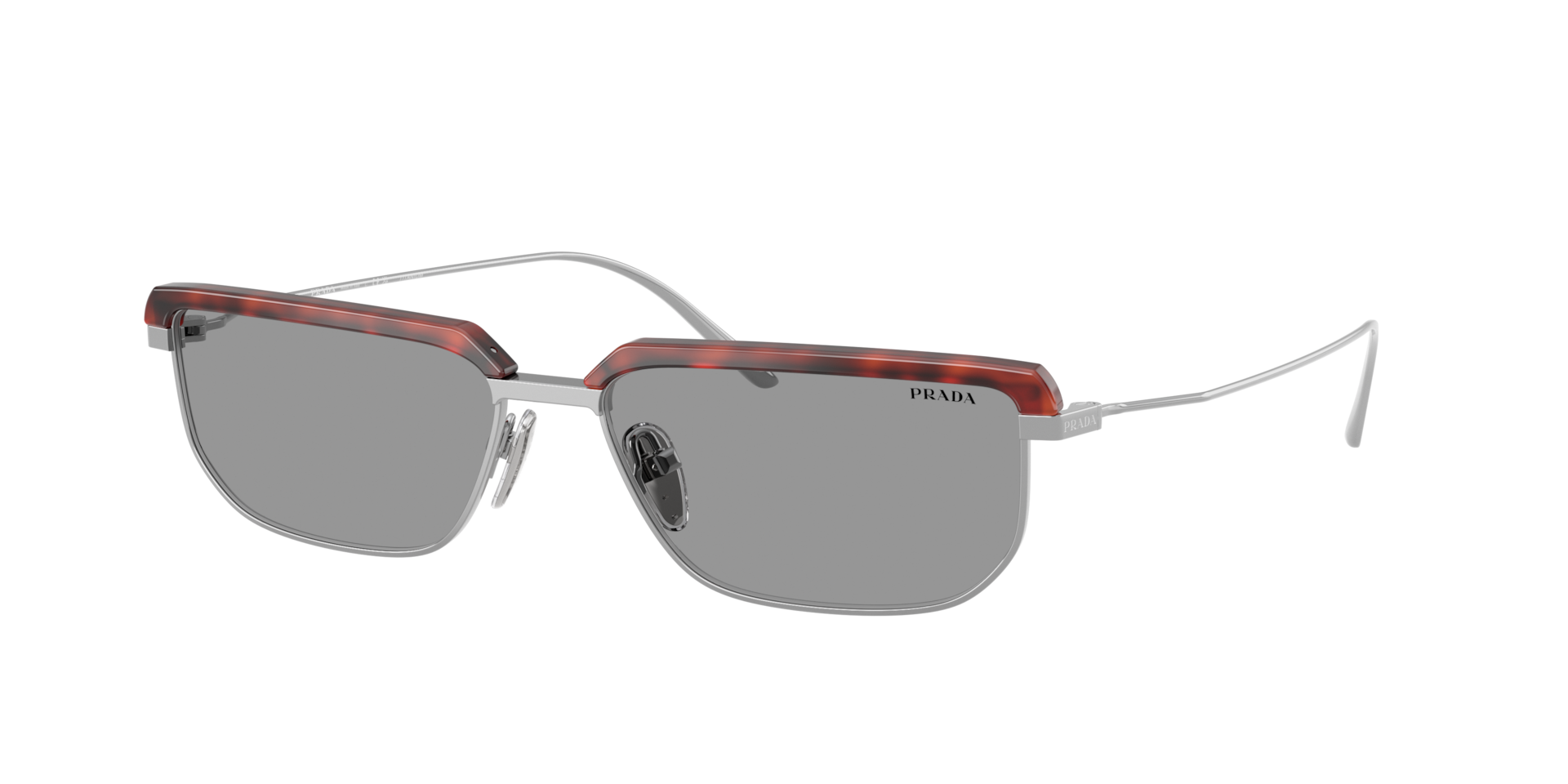 Prada Mann Sunglass PR D64S - Rahmenfarbe: Schildpatt Kastanienbraun, Linsenfarbe: Grau