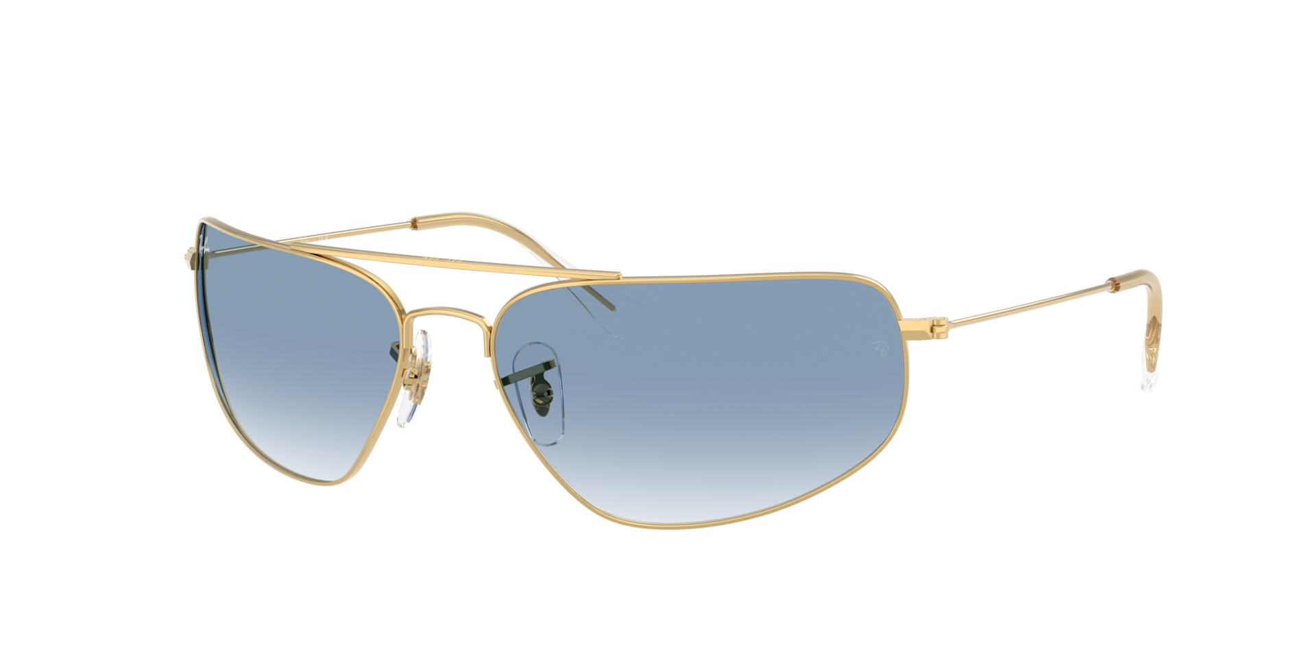Ray-Ban Unisex Sunglass RB3780 - Couleur du Monture: Doré arista, Couleur de Lentille: Bleu dégradé transparent