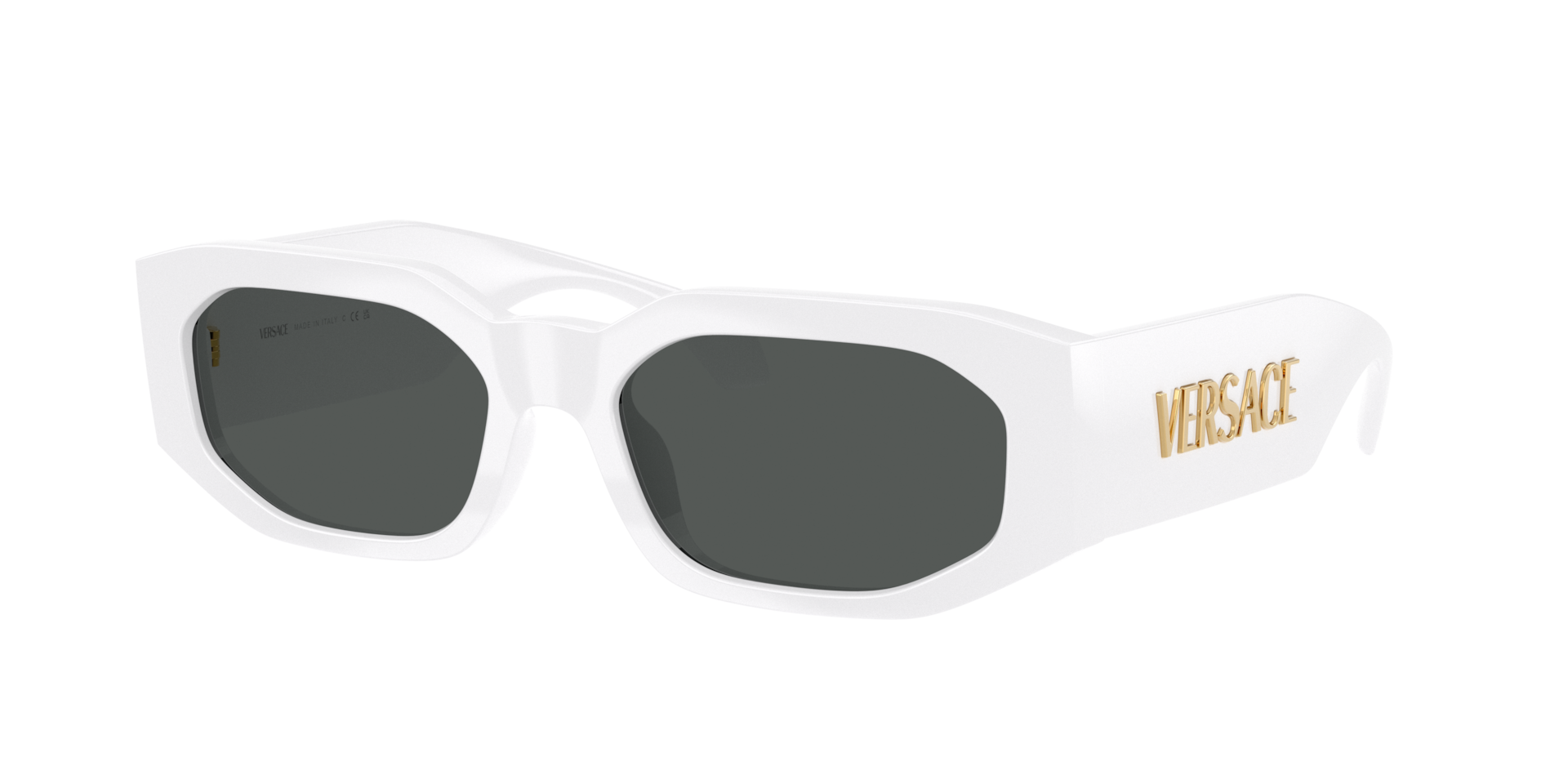 Versace Man Sunglass VE4489U -  Frame color: White, Lens color: Dark Grey