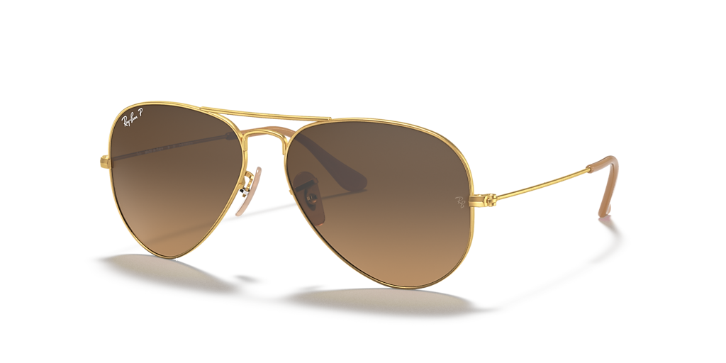 美品　Ray-Ban Aviator Large l 2 ブラウングラデ Ray-Ban Aviator Gradient XL (58 - 14) with Brown lenses and Gold