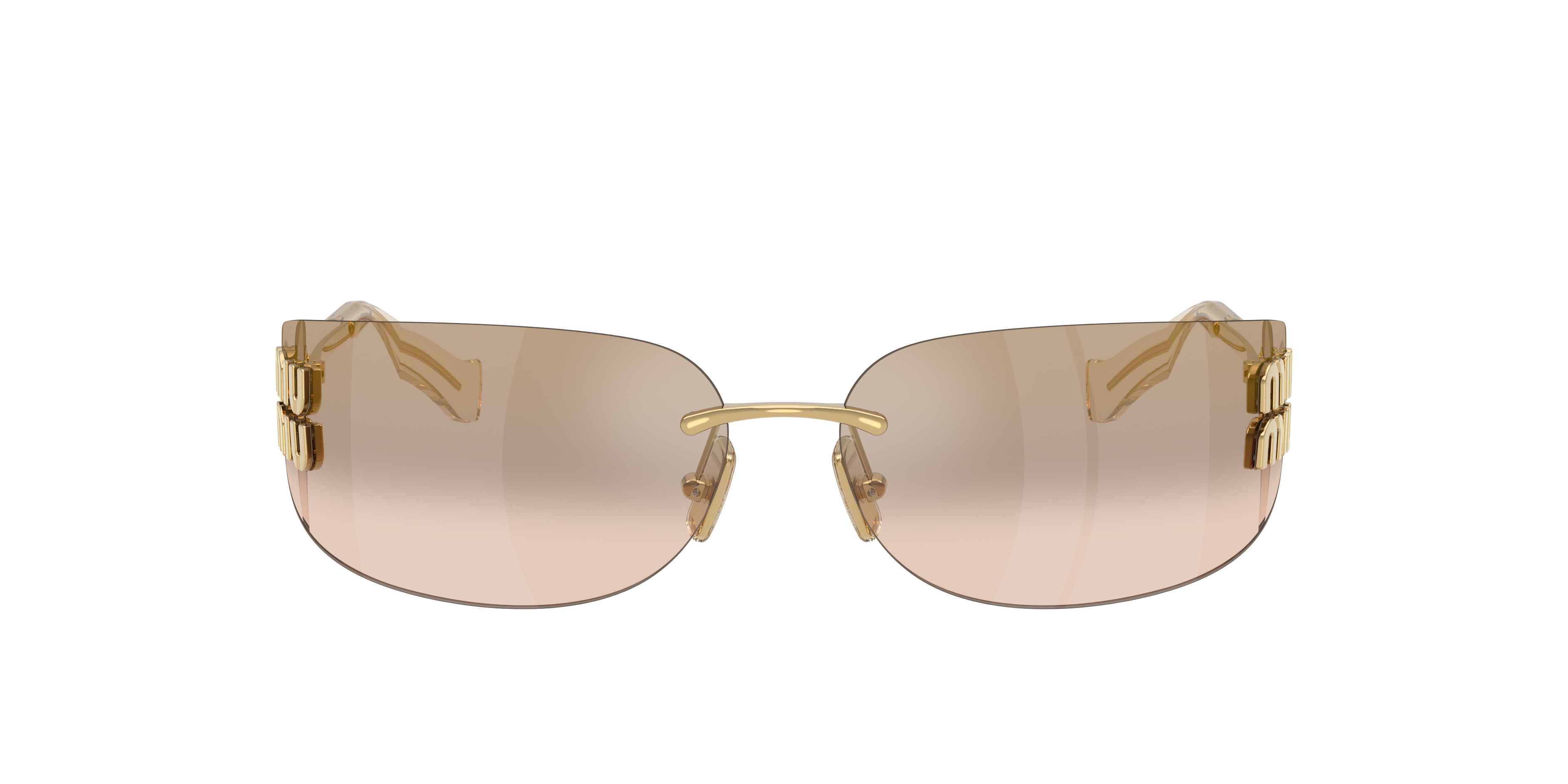 Miu Miu MU A51S M (75 - 14) with Brown lenses and Gold frame