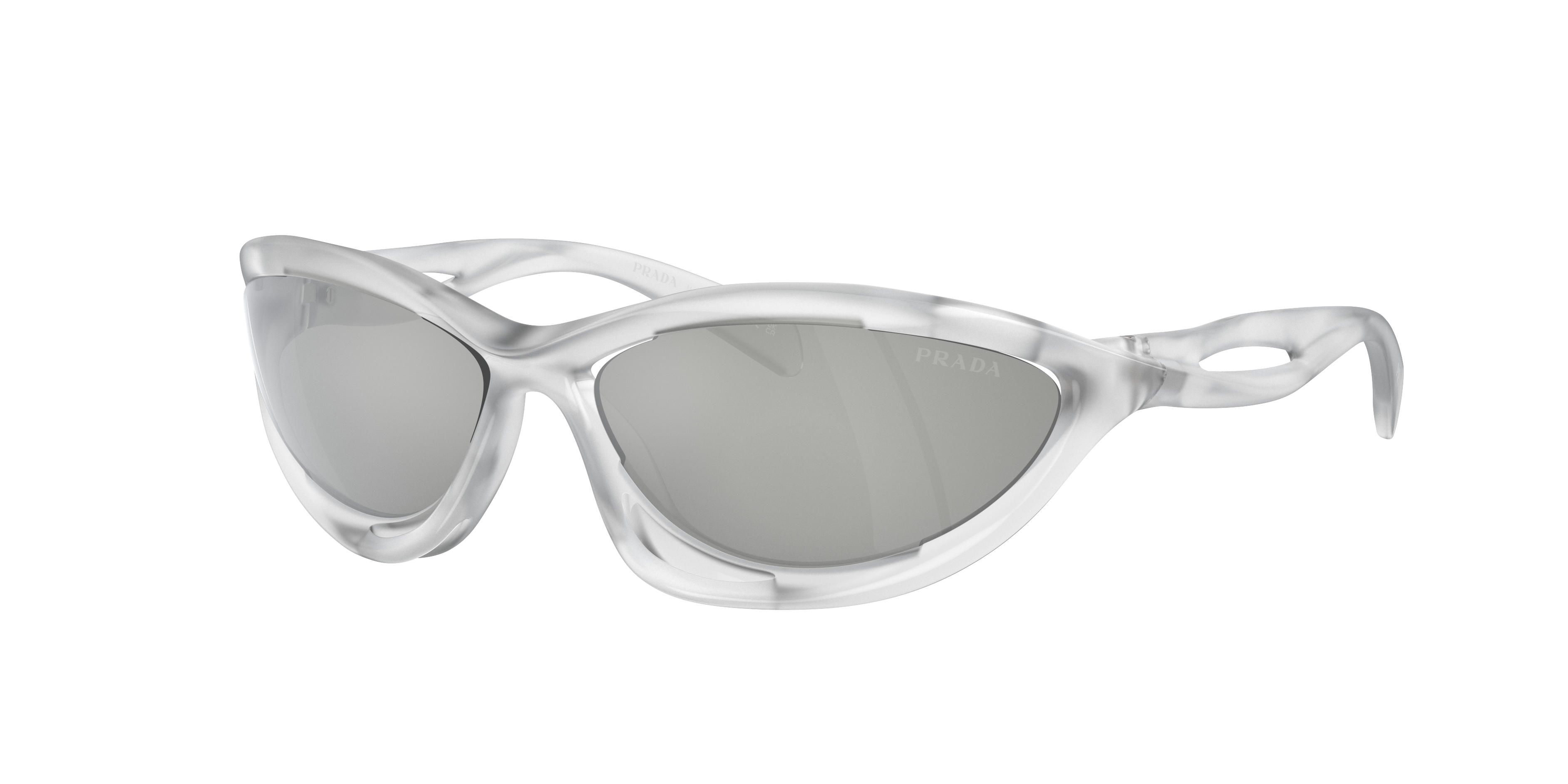 Prada PR A23S M (60 - 17) with Silver lenses and Transparent frame