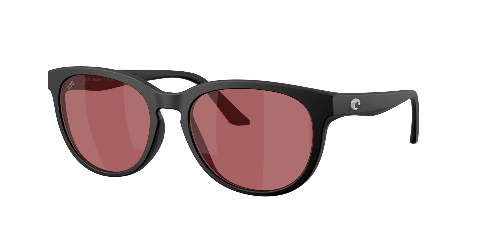 Costa Del Mar Lifestyle Mooring Men's Netplus Black Frame Rose 580G Polarized Lens Sunglasses 06S9140-91400455