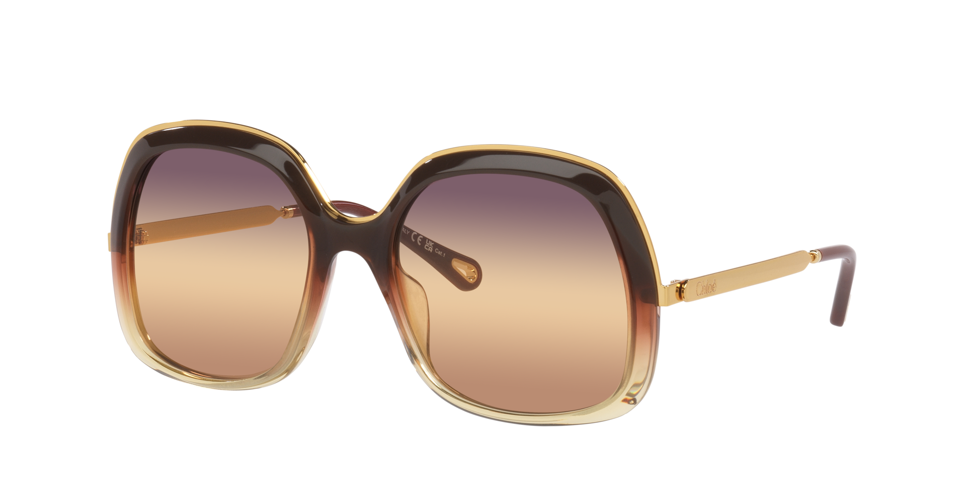 Chlo Femme Sunglass CH0327S - Couleur du Monture Brun Couleur de Lentille Dgrad Rose 390 €