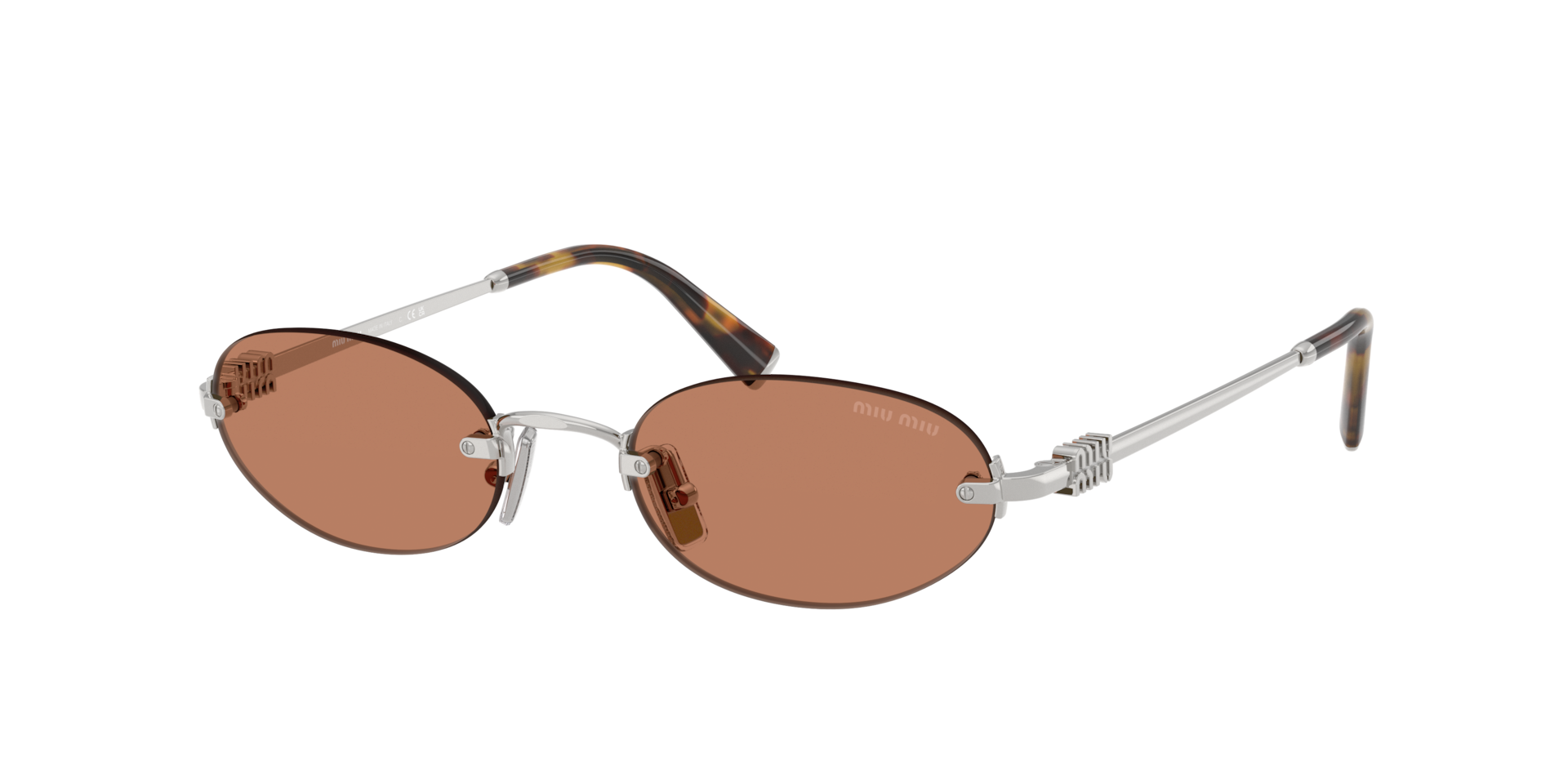 Miu Miu Woman Sunglass MU A54S -  Frame color: Silver, Lens color: Brown