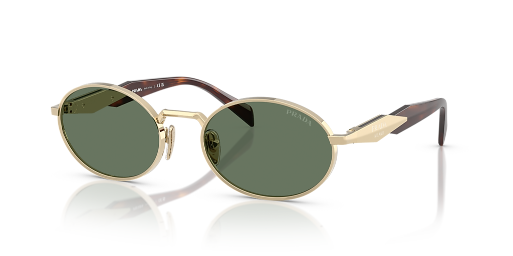 Prada PR 65ZS L (55 - 20) with Green lenses and Gold frame