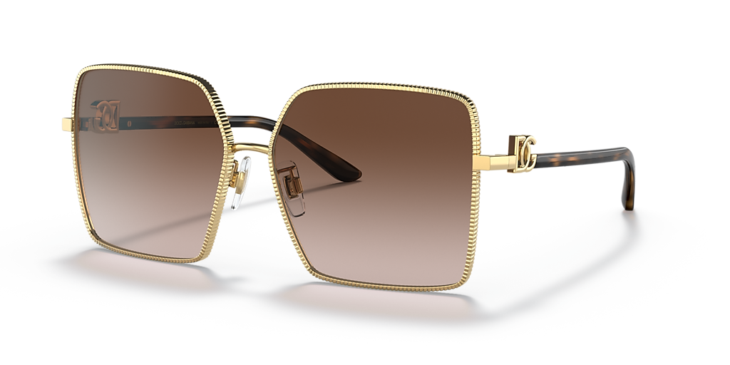 Dolce&Gabbana DG2279 XL (60 - 14) with Brown lenses and Gold frame