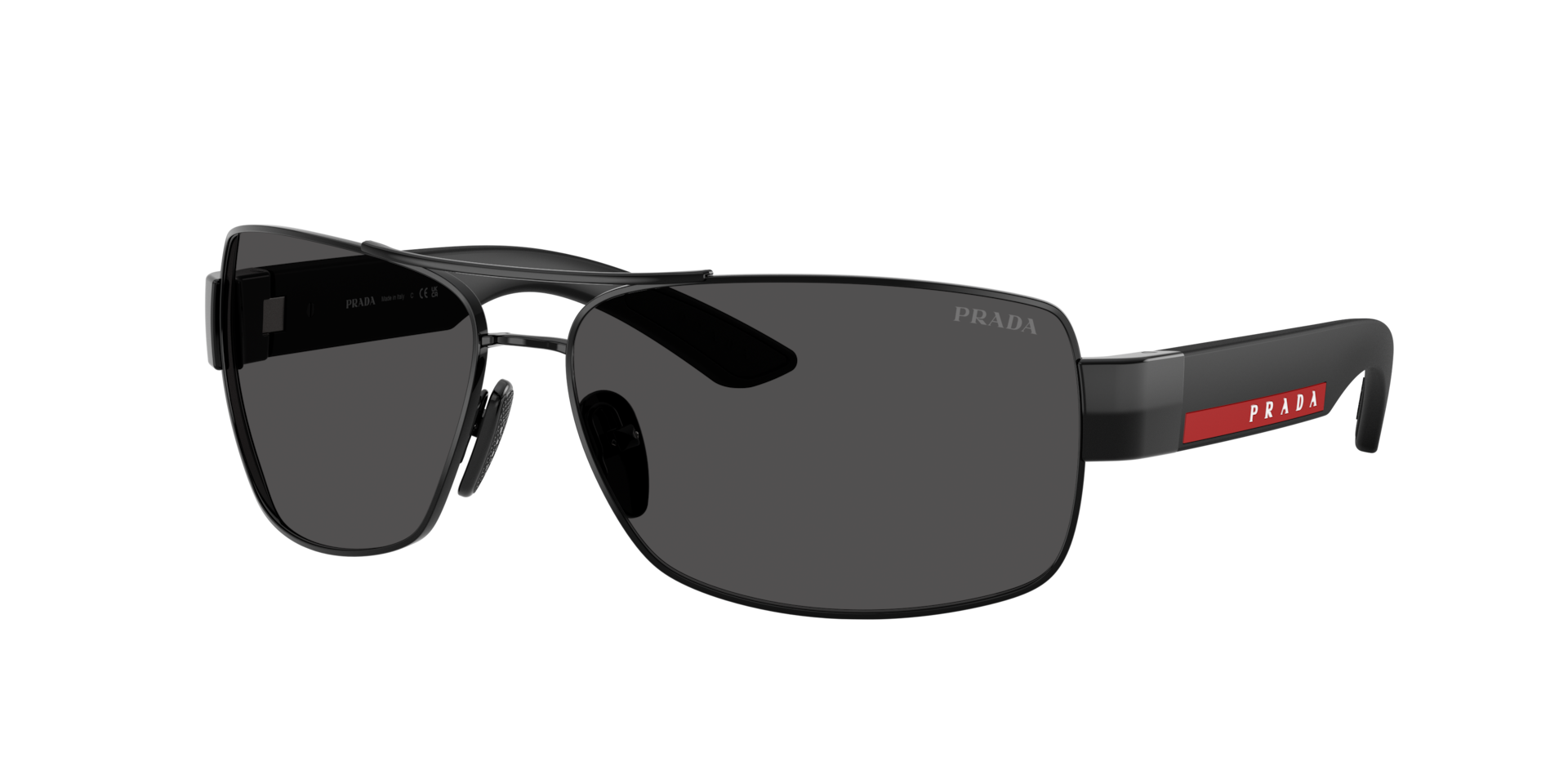 Prada Linea Rossa Man Sunglass PS B52S -  Frame color: Black, Lens color: Dark Grey