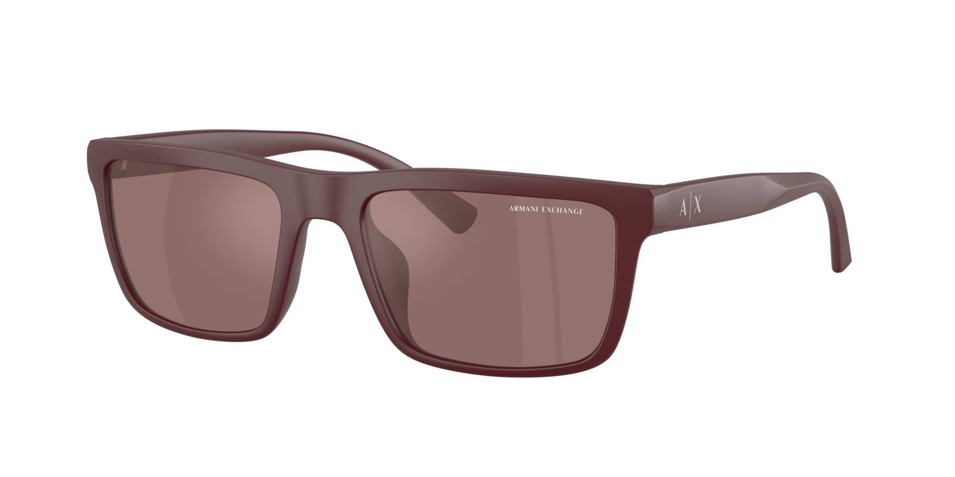 Armani Exchange Man Sunglass AX4174SU -  Frame color: Matte Burgundy, Lens color: Brown Mirror Internal Silver