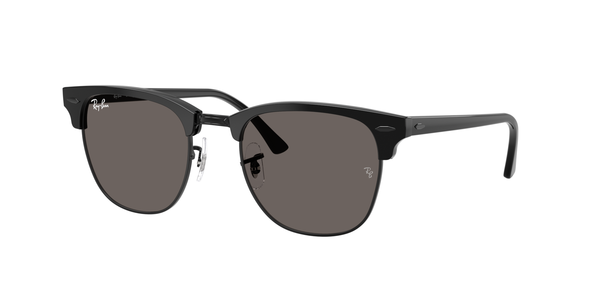 Ray-Ban Unisex Sunglass Clubmaster Classic -  Framekleur: Zwart op Zwart, Lenskleur: Donkergrijs