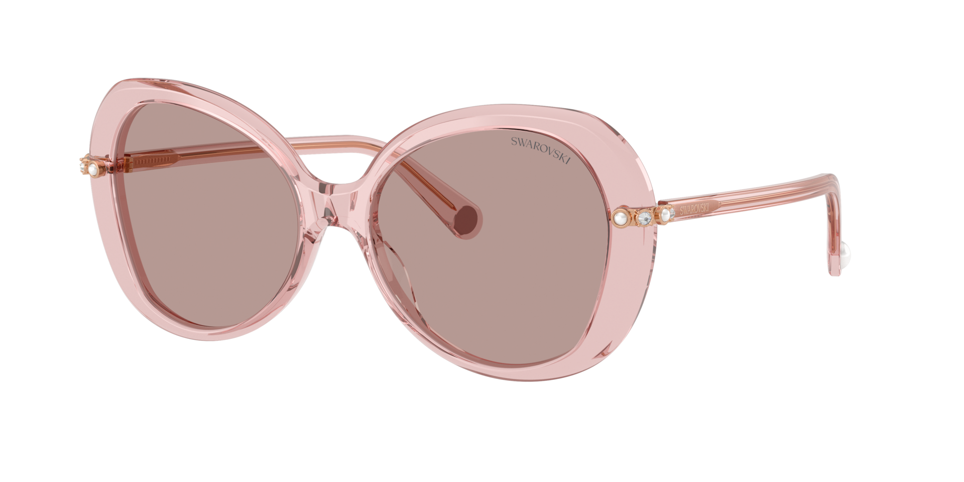 Swarovski Femme Sunglass SK6059 - Couleur du Monture Rose fonc transparent Couleur de Lentille Pourpre clair Marron 163 €