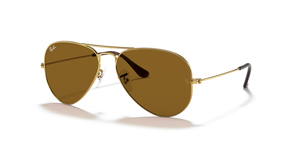 Ray-Ban Aviator Classic XXL (62 - 14) with Brown lenses and Gold