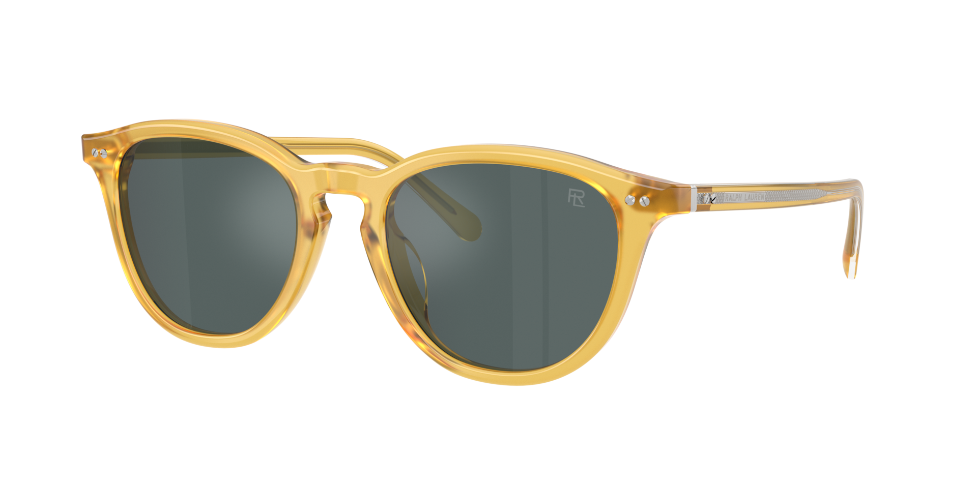Ralph Lauren Homme Sunglass RL8241U - Couleur du Monture: Miel opaline brillant, Couleur de Lentille: Dark Grey Mirror Green