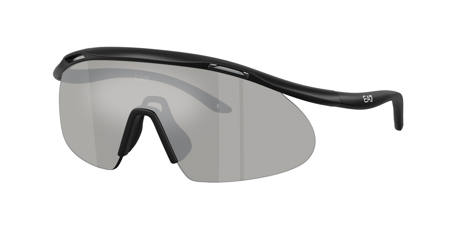 EA7 Man Sunglass Q74008 -  Frame color: Matte Black, Lens color: Light Grey Mirror Silver