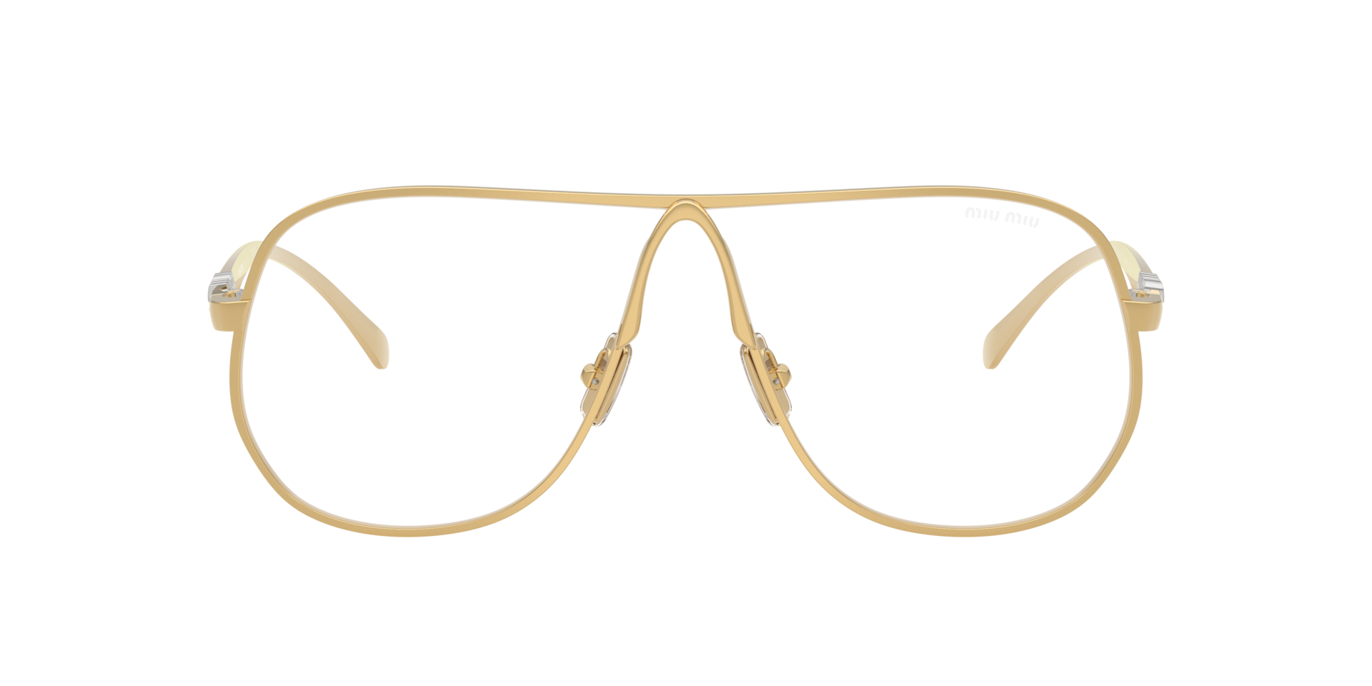 Miu Miu MU A56S L (66 - 02) with Transparent lenses and Gold frame