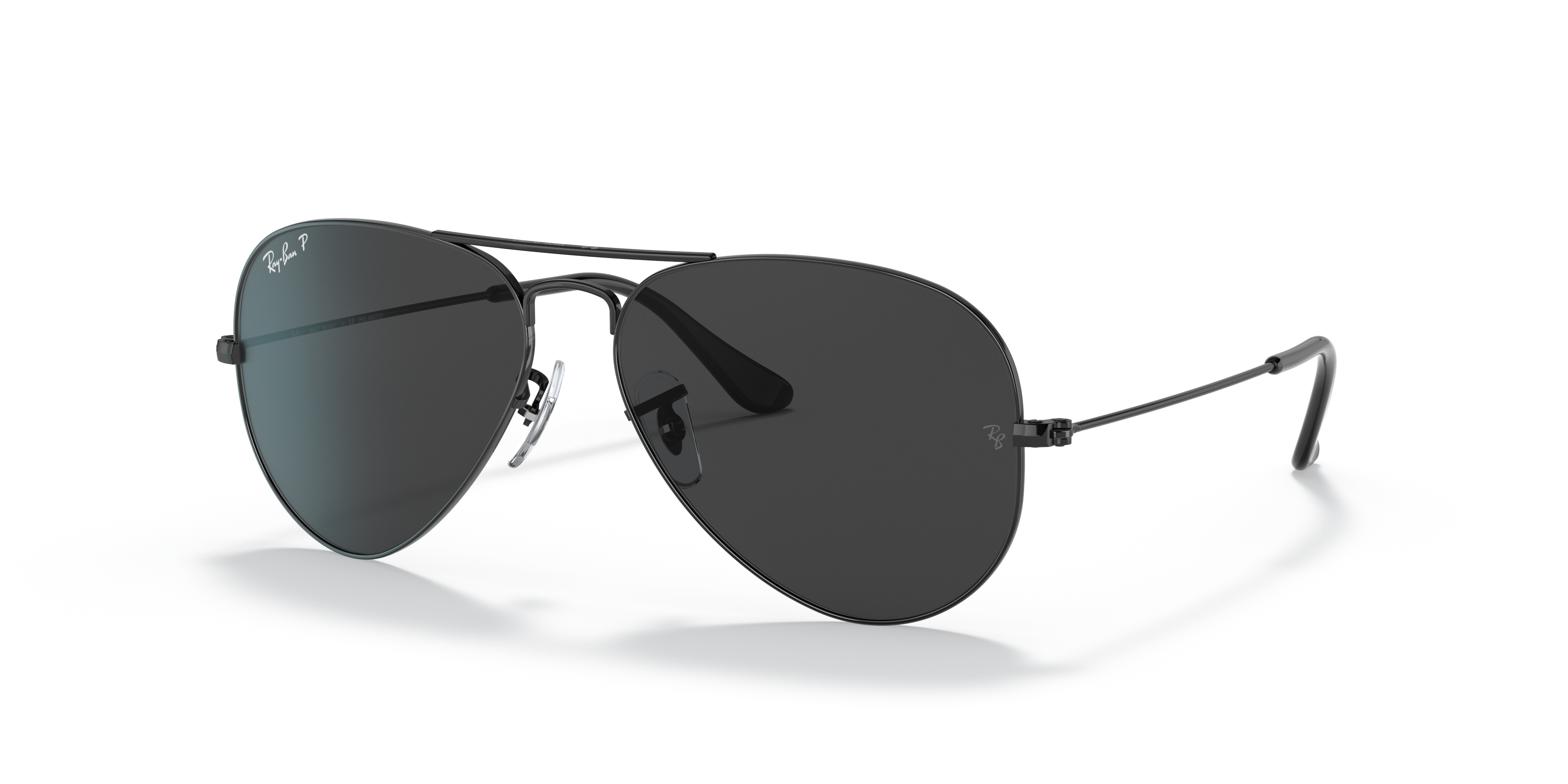 Ray-Ban Aviator Total Black XL (58 - 14) with Black lenses and