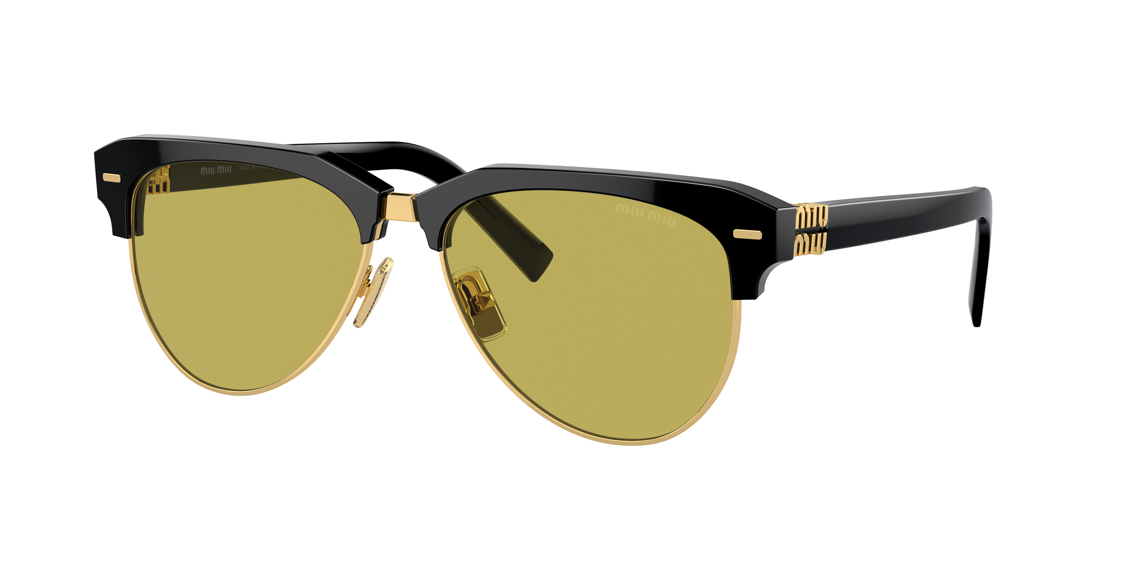 Miu Miu MU 09ZS L (57 - 16) with Green lenses and Black frame
