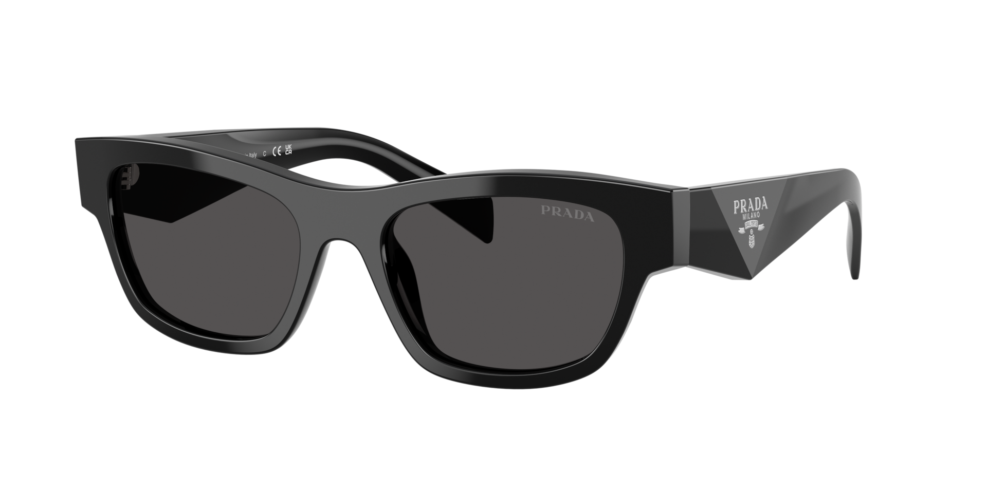 Prada Woman Sunglass PR B09S -  Frame color: Black, Lens color: Dark Grey