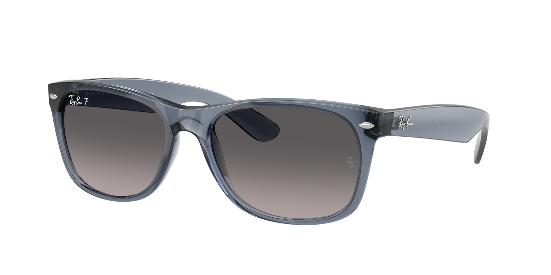 Ray-Ban New Wayfarer M (55 - 18) com Lentes Cinza e Armação Azul