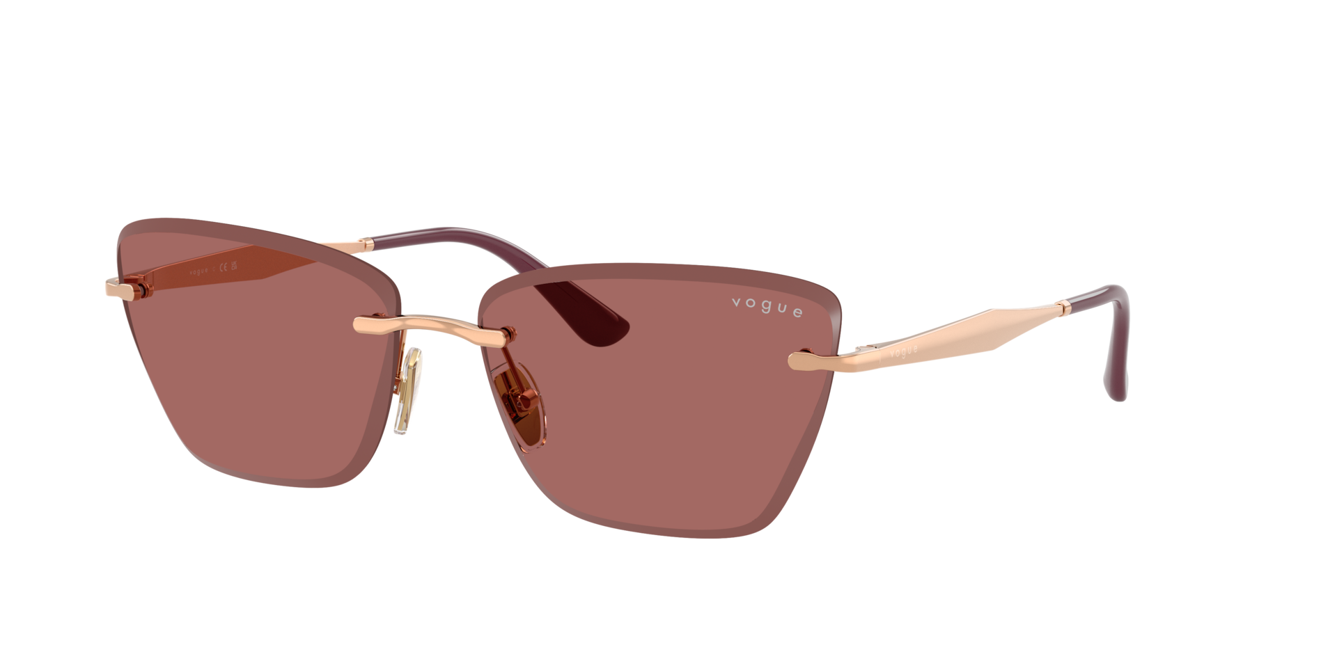 Vogue Eyewear Women's Gold Woman Vo4332s 515269 Sunglasses Metal Cat Eye Normal - Image 2