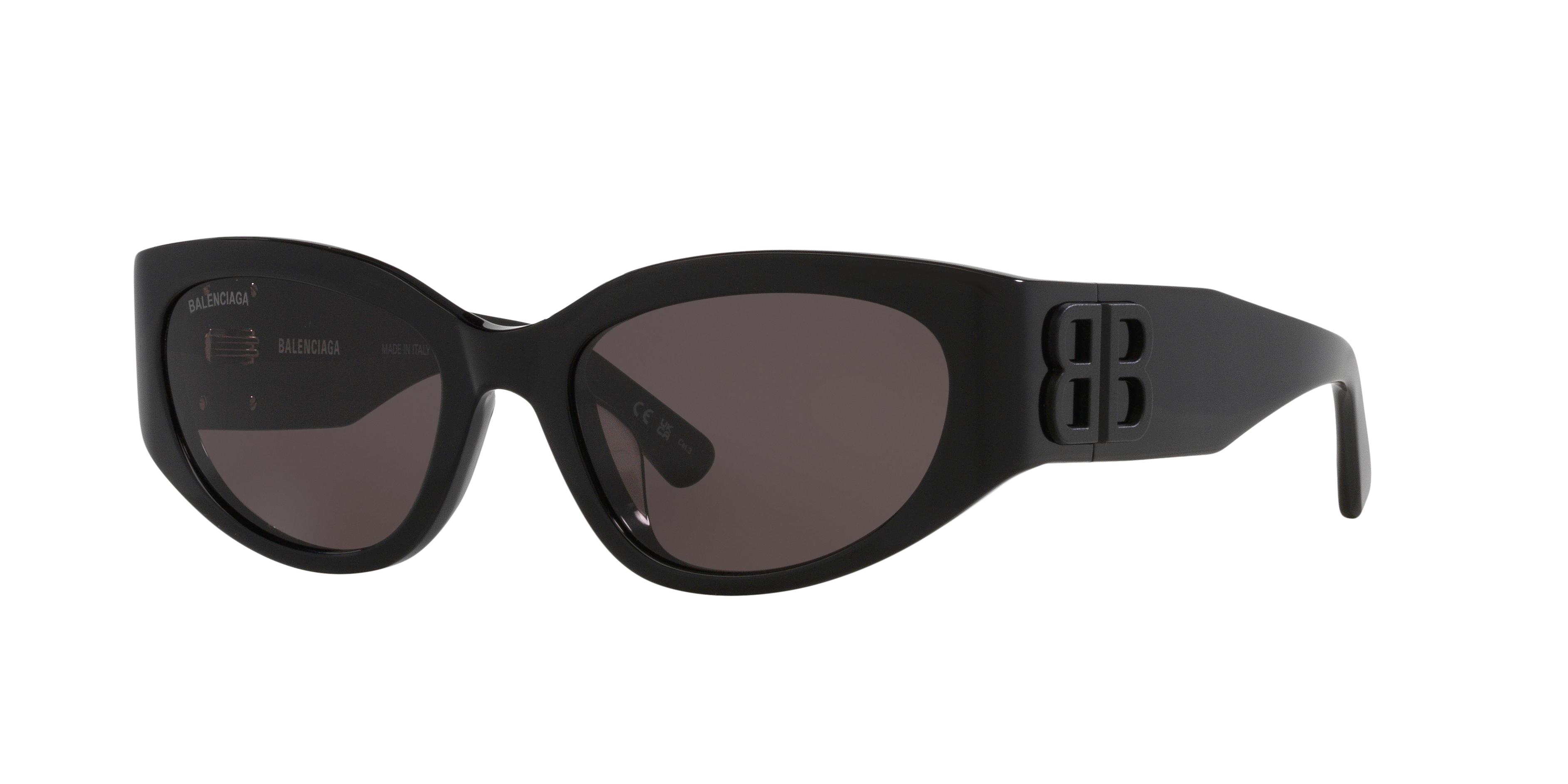 BALENCIAGA ブラックサングラスBB0324SK Balenciaga BB0324SK L (55 - 19) with Grey lenses and Black frame