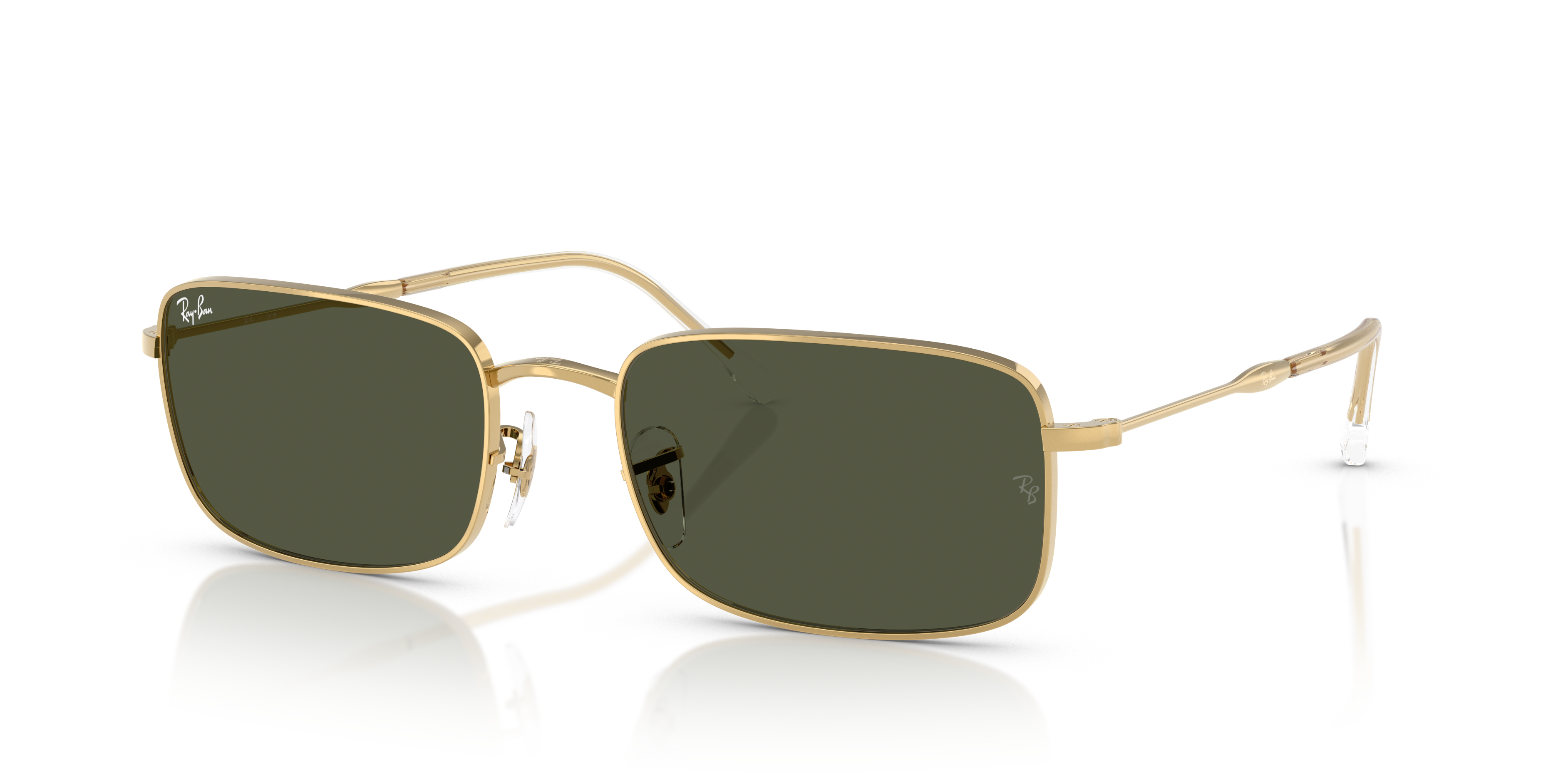 Ray-Ban RB3746 XL (56 - 20) with Green lenses and Gold frame