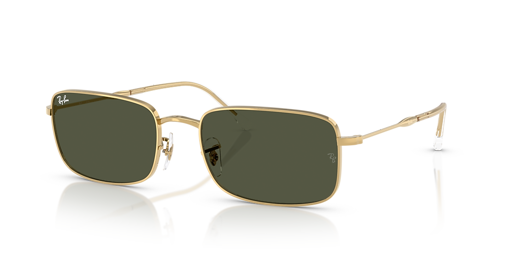 Ray-Ban RB3746 XXL (59 - 20) with Green lenses and Gold frame
