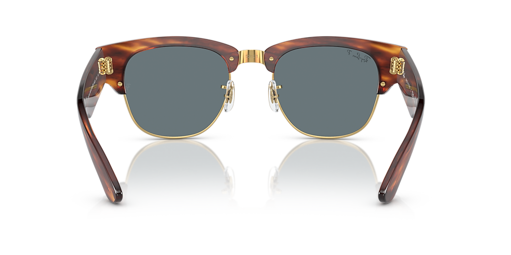 Ray-Ban Mega Clubmaster XL (53 - 21) with Blue lenses and Brown