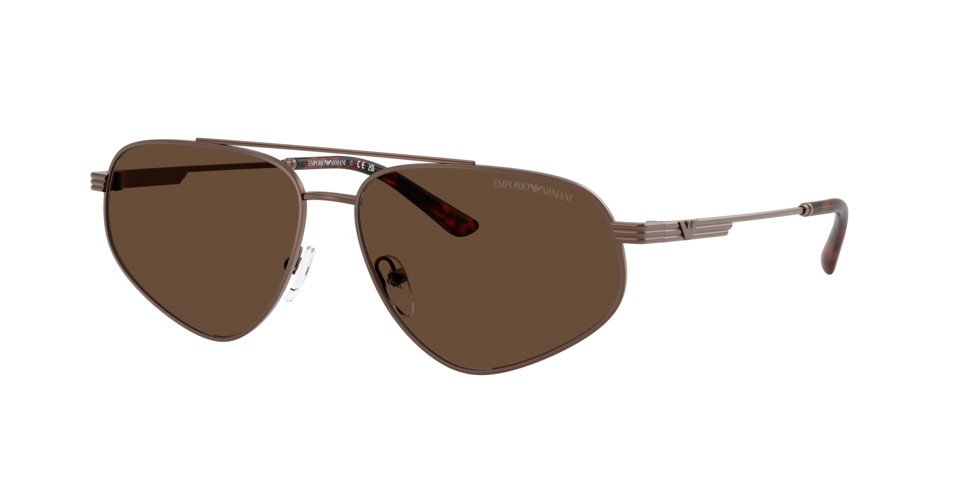 Emporio Armani Herren Dunkelbraun Mann Sunglass Ea2156 - Rahmenfarbe: Matt Bronze, Linsenfarbe: