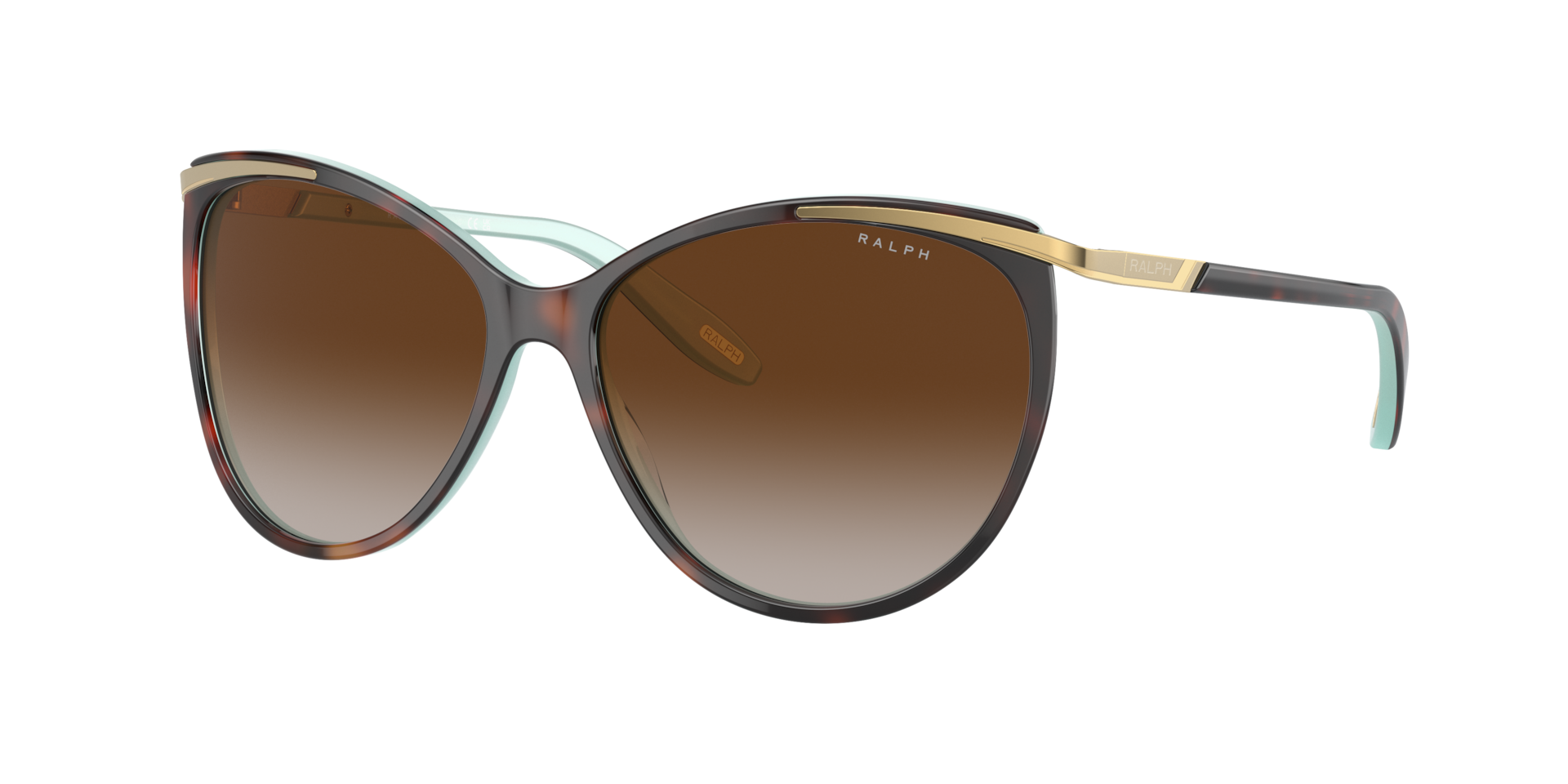 Ralph Woman Sunglass RA5150 Frame color Havana On Acquamarine Lens color Gradient Brown