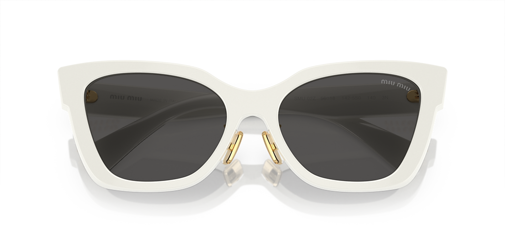 Miu Miu MU 02ZS L (56 - 18) with Grey lenses and White frame  display picture 1