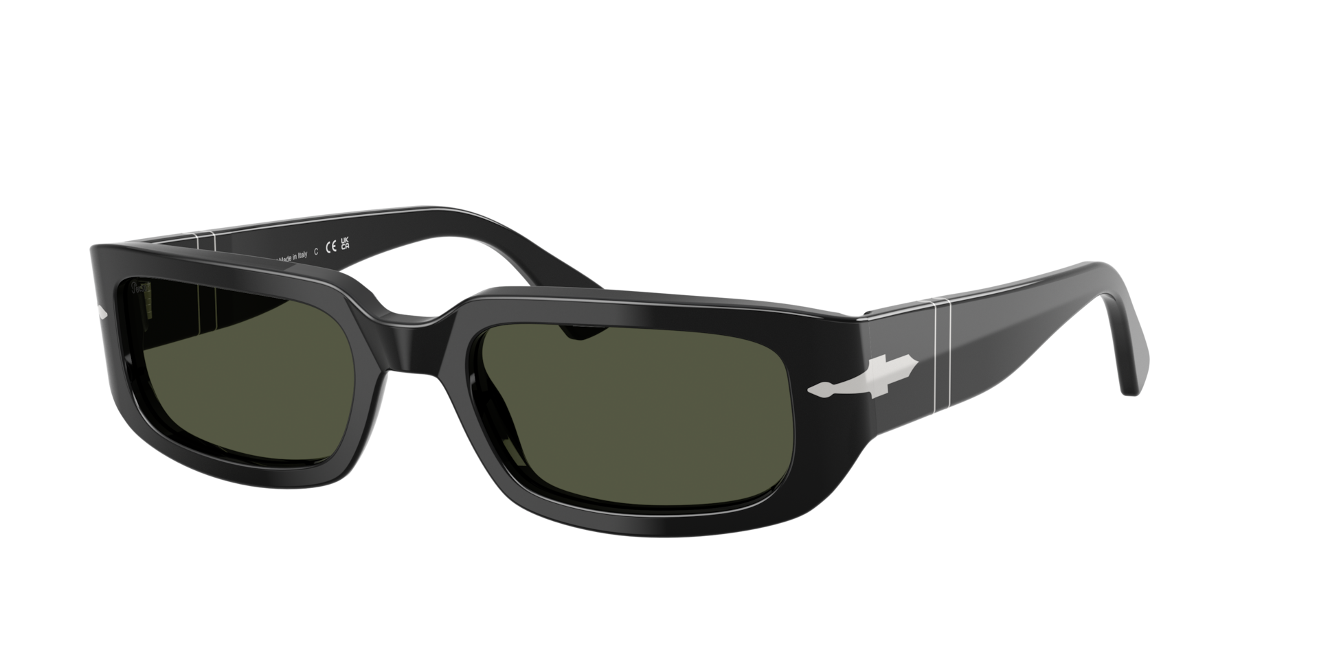 Persol Unisex Sunglass PO3385S - Mel -  Frame color: Black, Lens color: Green