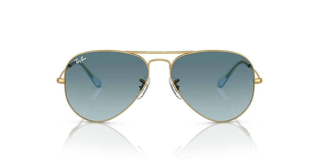 Ray-Ban Aviator Gradient XL (58 - 14) with Blue lenses and Gold