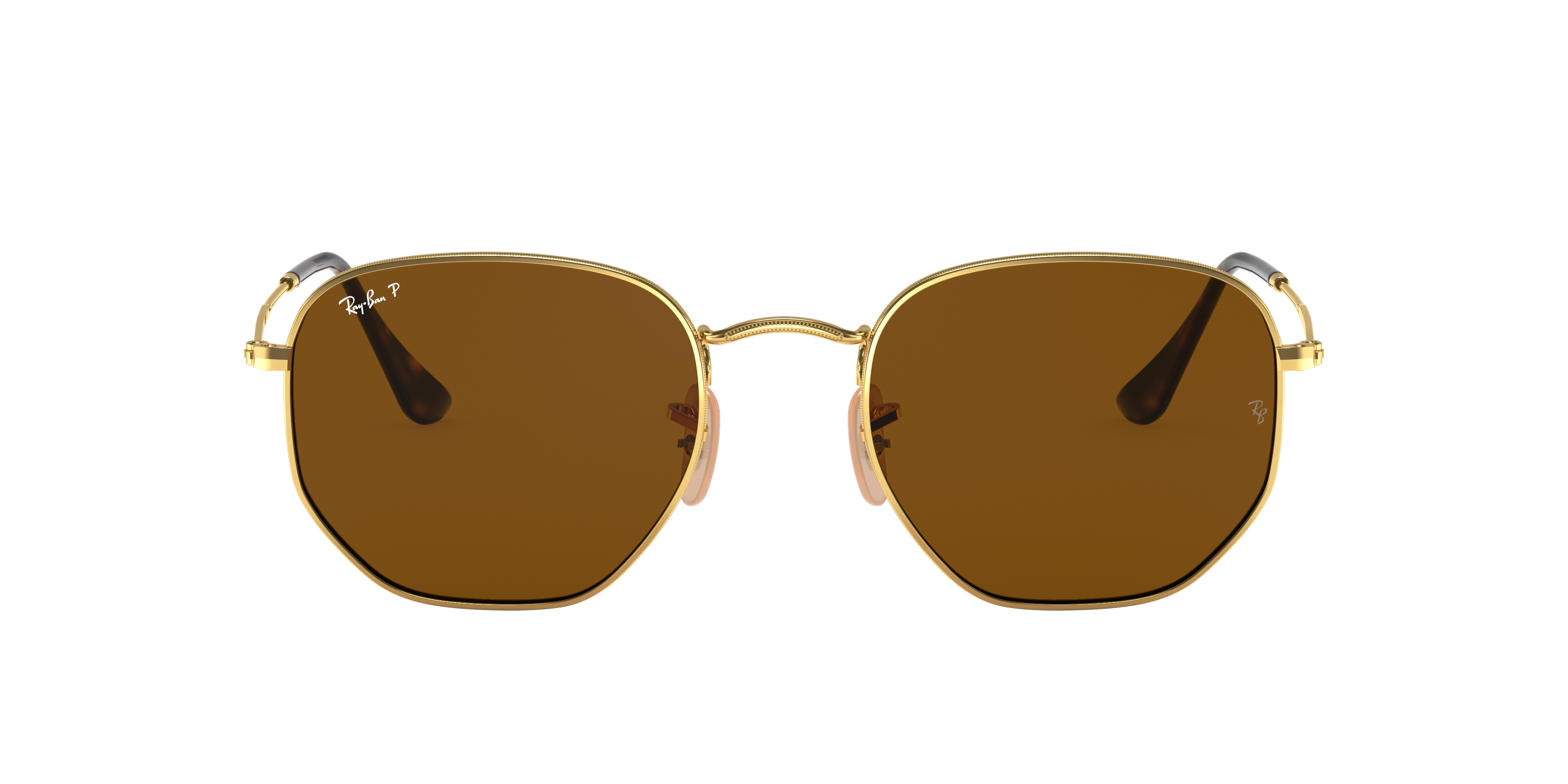 Ray-Ban Hexagonal Flat Lenses XL (54 - 21) with Brown lenses and