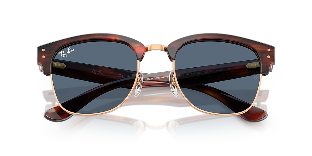 Ray-Ban Clubmaster Reverse L (54 - 21) with Blue lenses and Gold