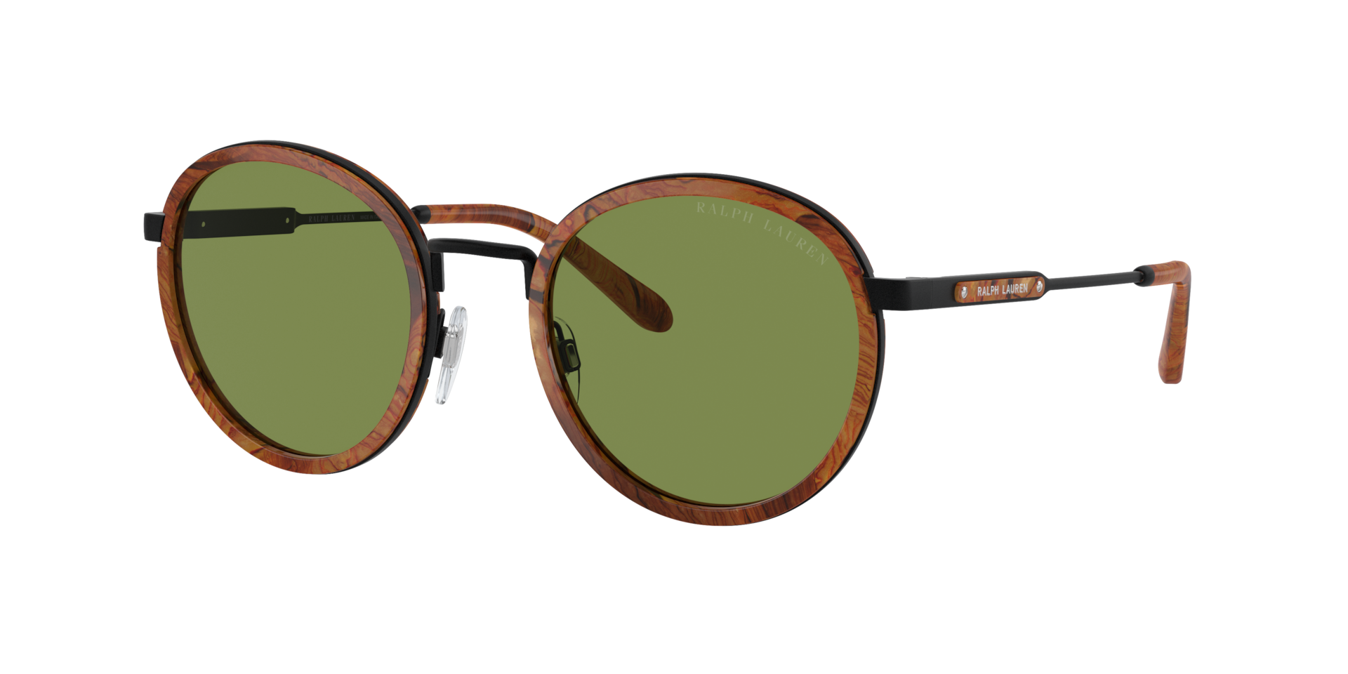 Ralph Lauren Homme Sunglass The Clubman - Couleur du Monture Bois lustr Couleur de Lentille Vert 158 €