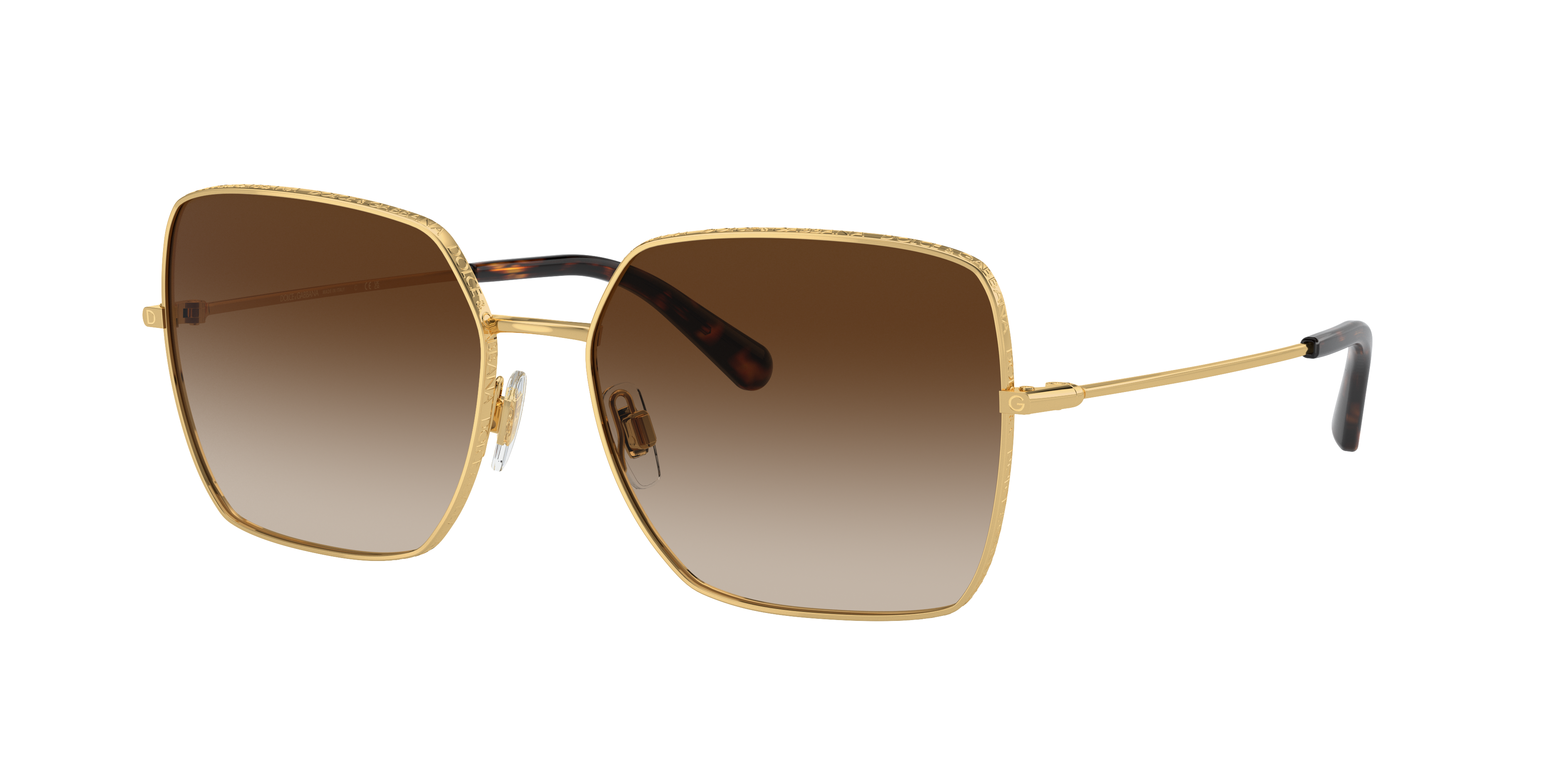 Dolce&Gabbana DG2242 L (57 - 16) with Brown lenses and Gold frame