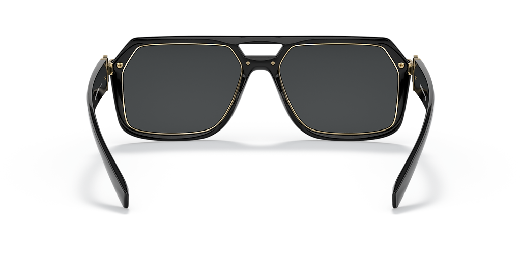 Versace VE4399 XXL (58 - 18) com Lentes Cinza e Armação Preto