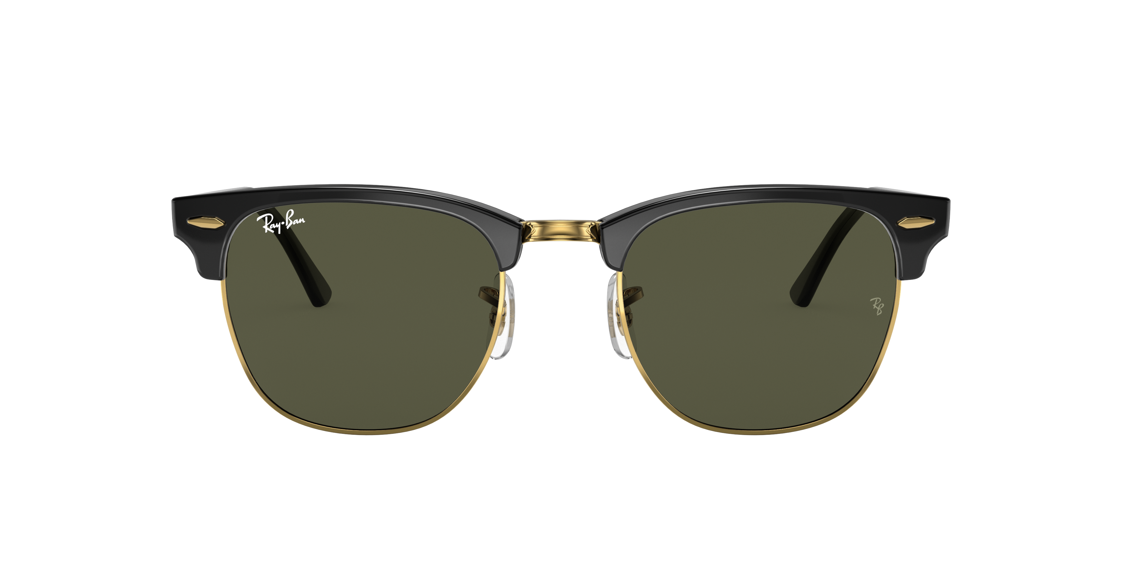 小物 Ray-Ban CLUBMASTER Ray-Ban Clubmaster Classic M (49 - 21) with Green lenses and Black