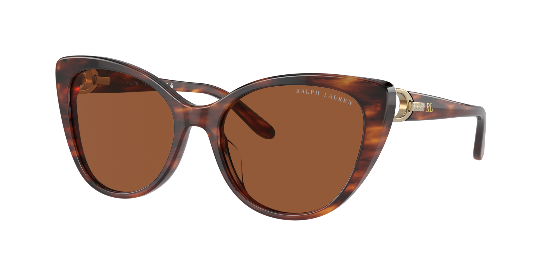 Ralph Lauren Femme Sunglass RL8215BU - Couleur du Monture: Havana rayé, Couleur de Lentille: Dégradé Marron