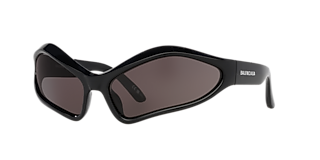 Balenciaga BB0357SA XL Black Metal Frame Sunglasses With Grey Lenses NEW Balenciaga BB0357SA 001 - Sunglasses for Man and Woman  main image 3