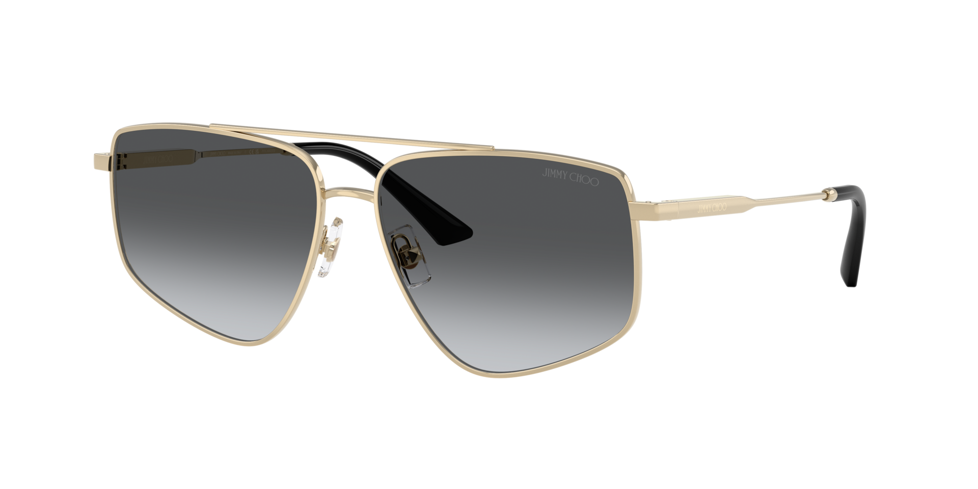 Jimmy Choo Woman Sunglass JC4011 -  Frame color: Pale Gold, Lens color: Gradient Grey Polarized