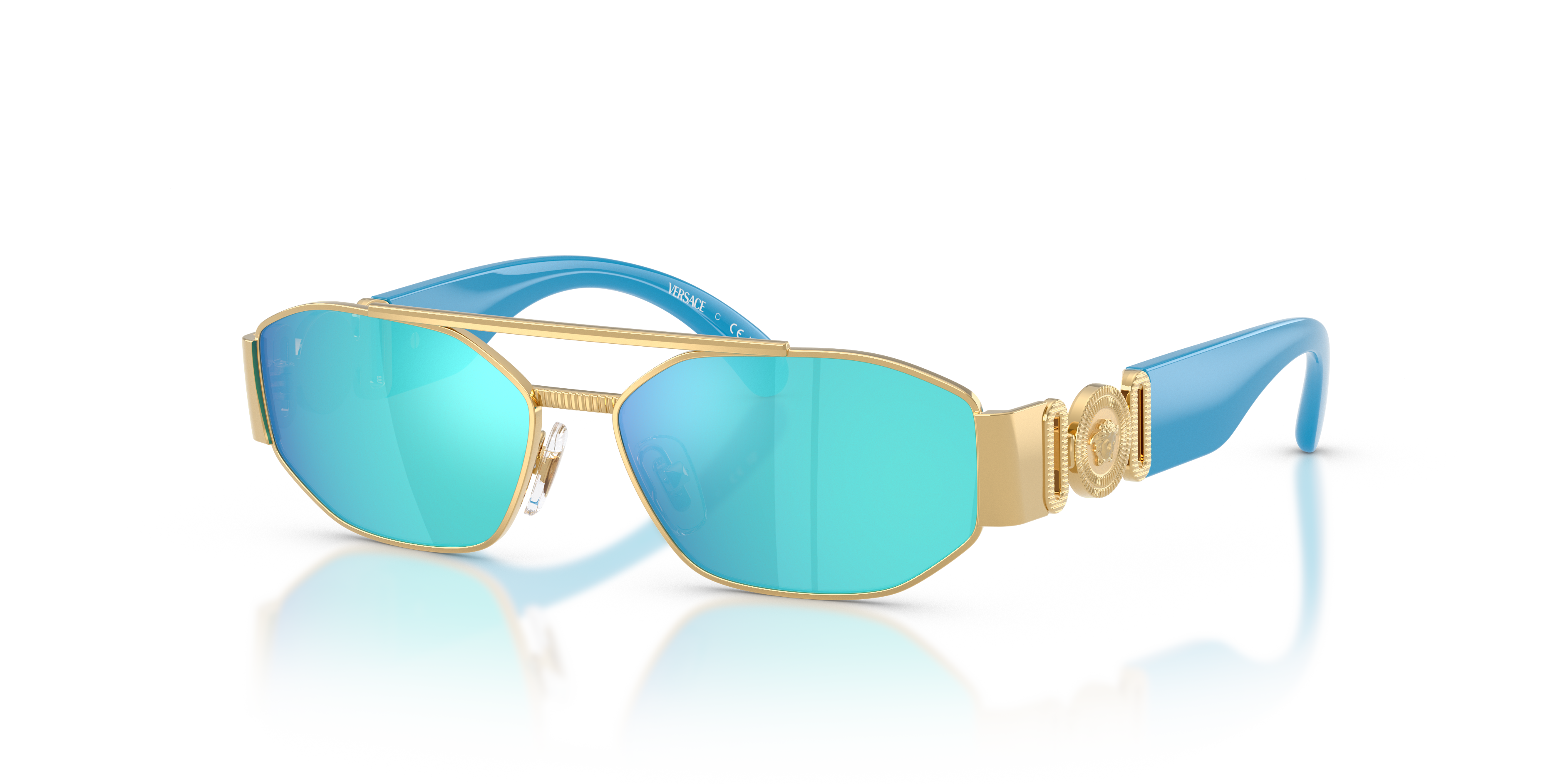 Versace VK2003 XL (50 - 13) with Blue lenses and Gold frame