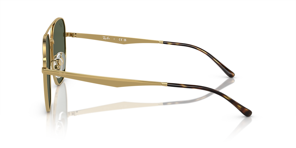 Ray-Ban RB3724D XXL (59 - 18) with Green lenses and Gold frame