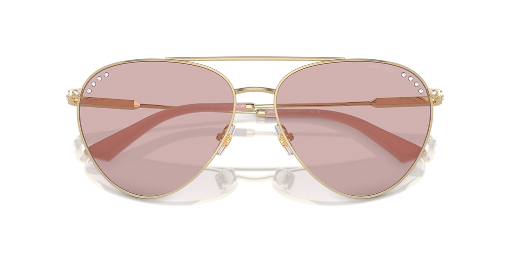 Jimmy Choo JC4002B XL (60 - 15) with Pink lenses and Gold frame
