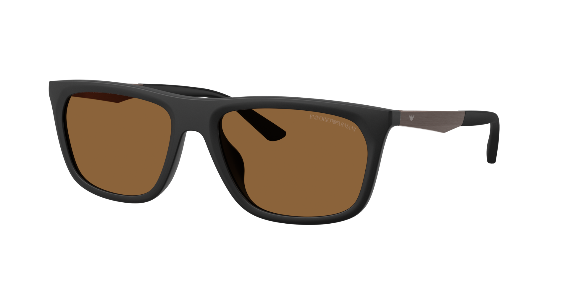 Emporio Armani Man Sunglass EA4272U - Frame color: Matte Black, Lens color: Brown