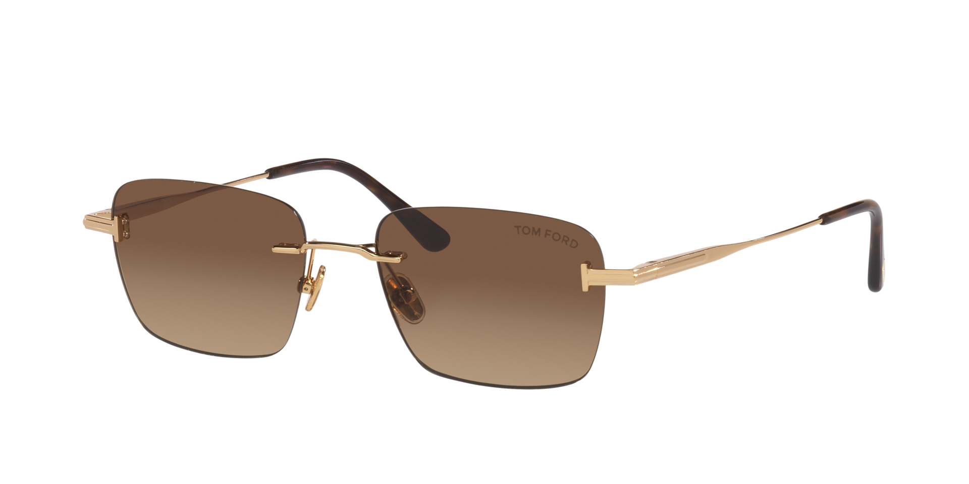 Tom Ford Unisex Sunglass Jake-02 - Couleur du Monture Or brillant Couleur de Lentille Dgrad marron 370 €