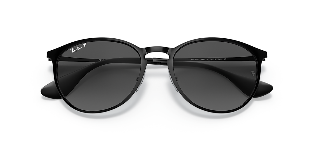 Ray-Ban Erika Metal M (54 - 19) with Grey lenses and Black frame