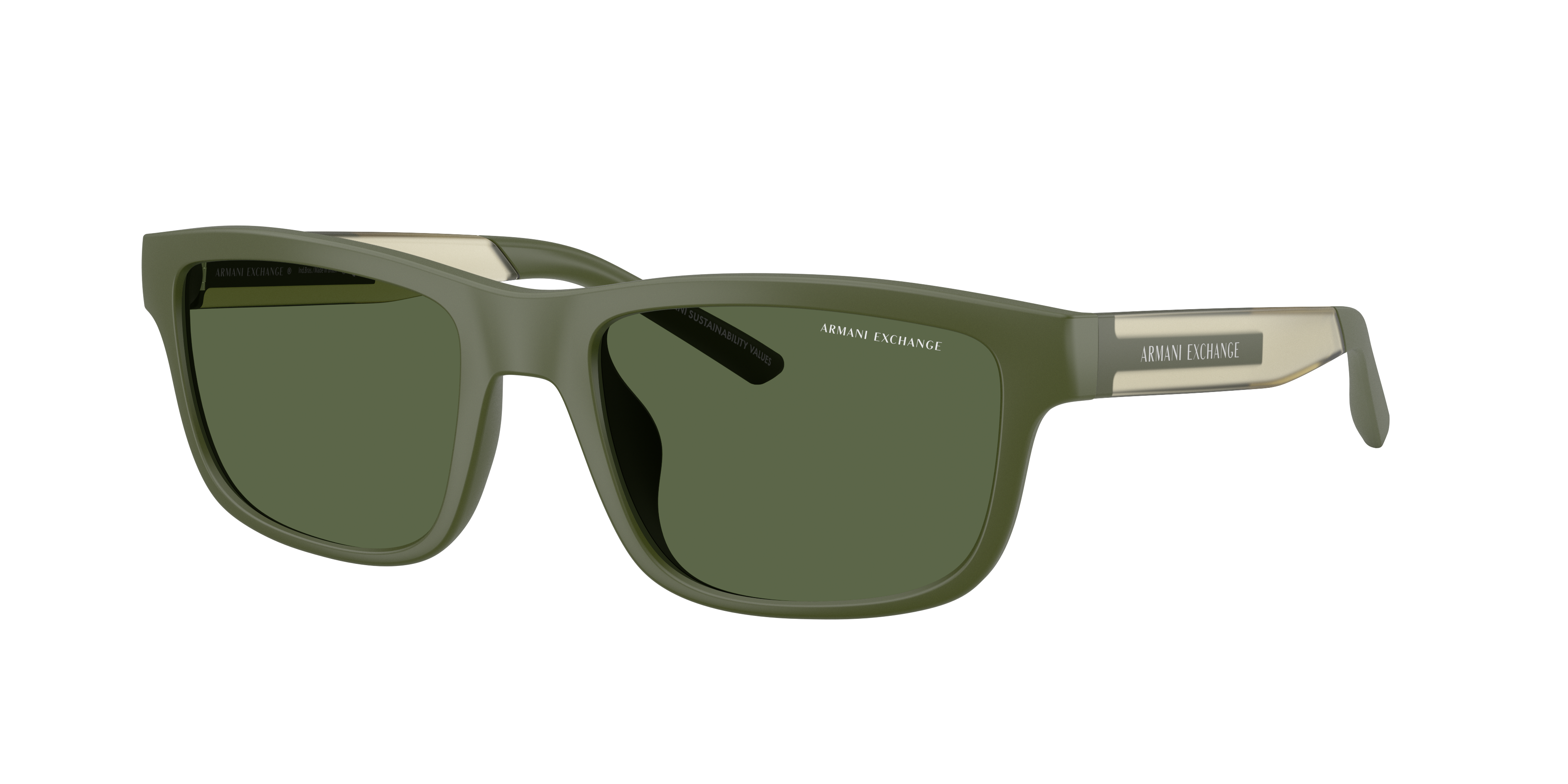 Armani Exchange Man Sunglass AX4169SU -  Frame color: Matte Green, Lens color: Dark Green