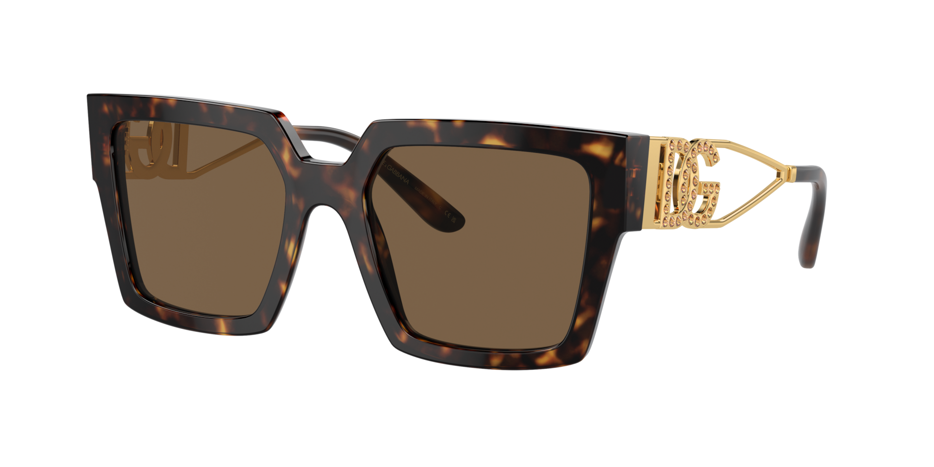 Dolce&Gabbana Damen Dunkelbraun Frau Sunglass Dg4446b - Rahmenfarbe: Havana, Linsenfarbe: